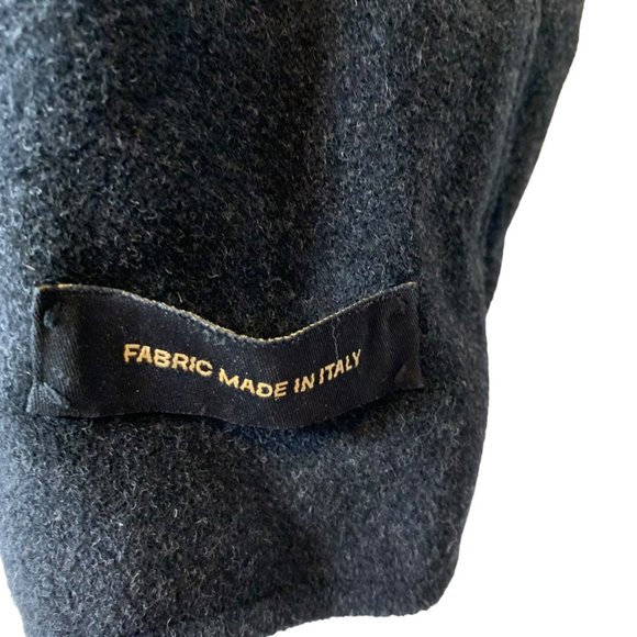 Marc New York Pea Coat Wool Blend Gray Size Large Quilted Lining Collar Full Zip - Picture 5 of 7